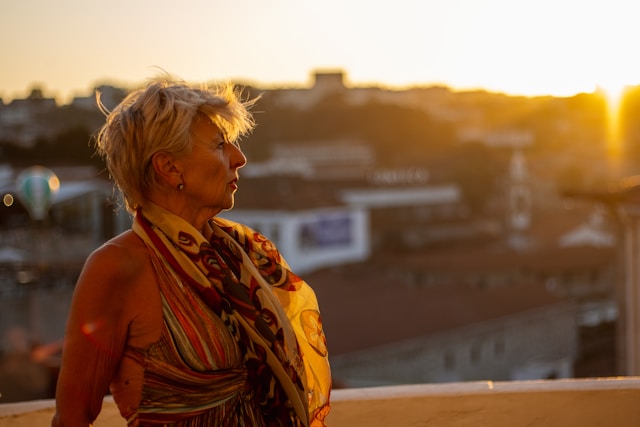 woman with short hair